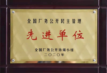 江航厂务公开先进奖状